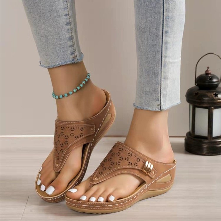 Summer Orthopedic Sandals Women Slippers Home Shoes Casual Female Slides Flip Flop For Chausson Femme Plus Size Flat Outdoor