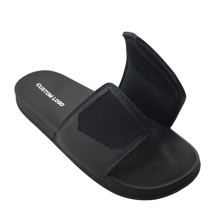 High Quality Custom PVC Logo Slipper Custom Logo Sandals Home Slipper Eva Foam Sole For Flip-flop Eva slides slippers For Men