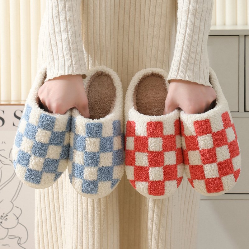 Hot Sale Stock Fashion Custom Logo Cute Plain Patterns Slippers Slides Ladies Winter Indoor Outdoor Warm Fur House Slippers