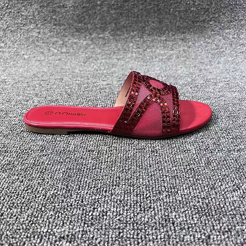 Wholesale Crystal Fashion Sandals Female Slides Slippers African Fashion Women Shoes