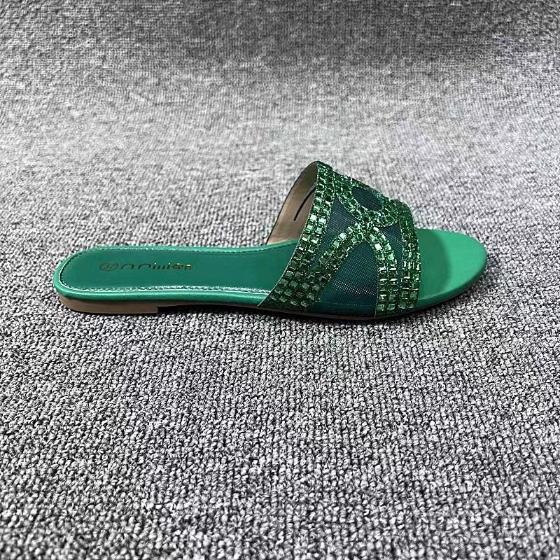 Wholesale Crystal Fashion Sandals Female Slides Slippers African Fashion Women Shoes