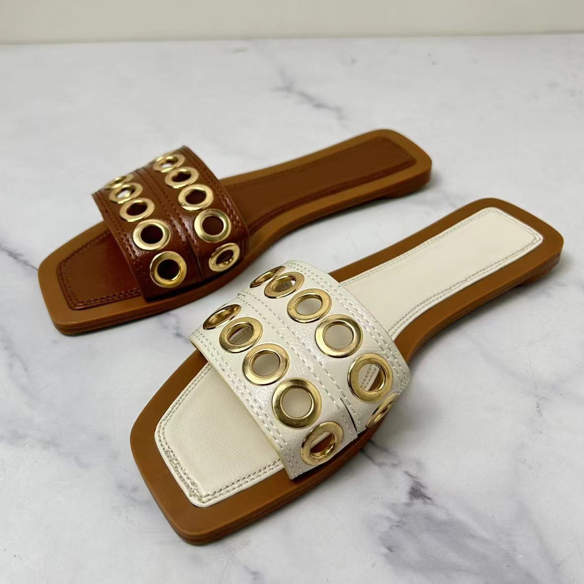 Large Size 42 Famous ZA Shoes 2024 Summer Brand Slides Slippers Designer Women's Shoes