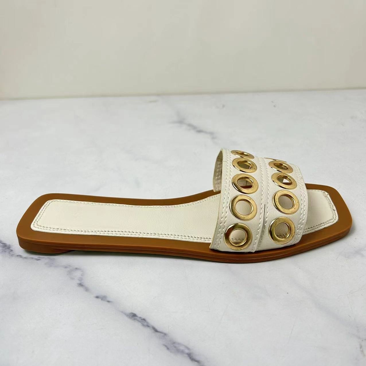 Large Size 42 Famous ZA Shoes 2024 Summer Brand Slides Slippers Designer Women's Shoes