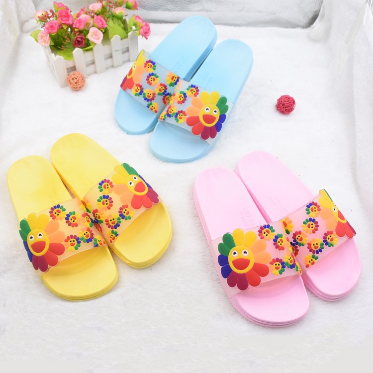 Hot sale custom printed PVC household plastic slide slippers with manufacturer price