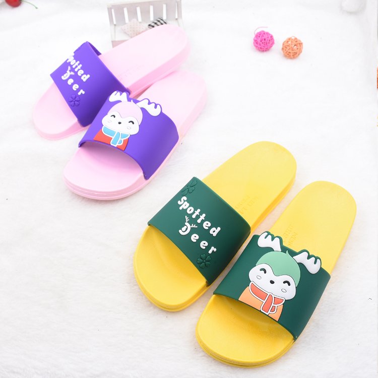 Hot sale custom printed PVC household plastic slide slippers with manufacturer price