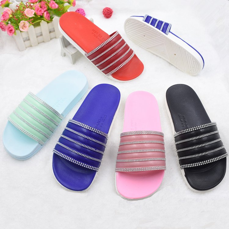 Hot sale custom printed PVC household plastic slide slippers with manufacturer price