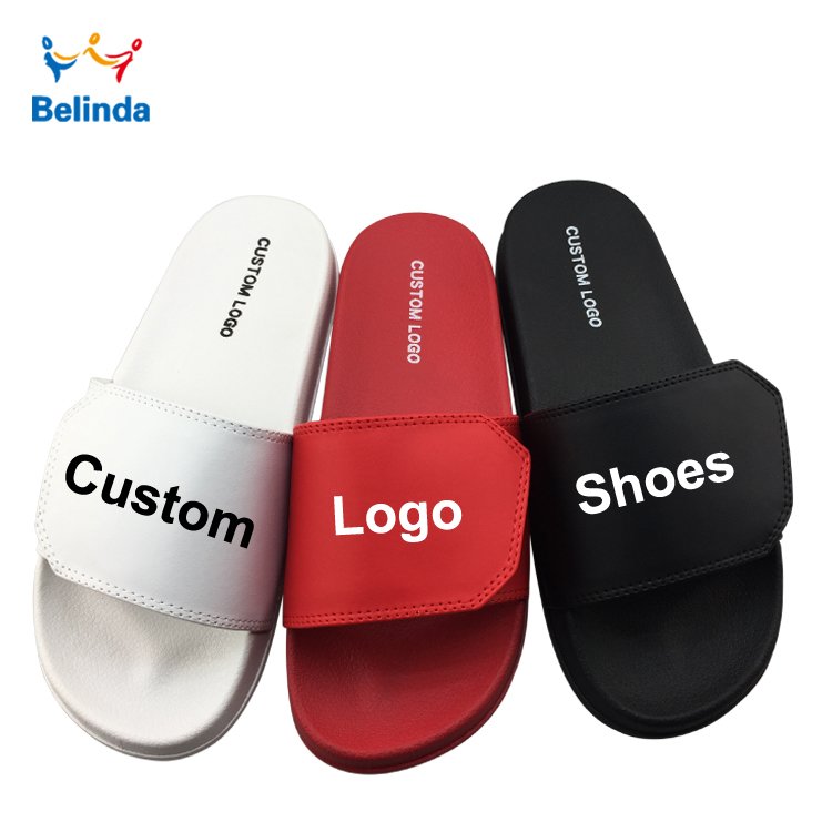 High Quality Summer Custom PVC Logo Slipper Slide Custom Logo Sandals Home Slipper Designer Slides Slippers for men