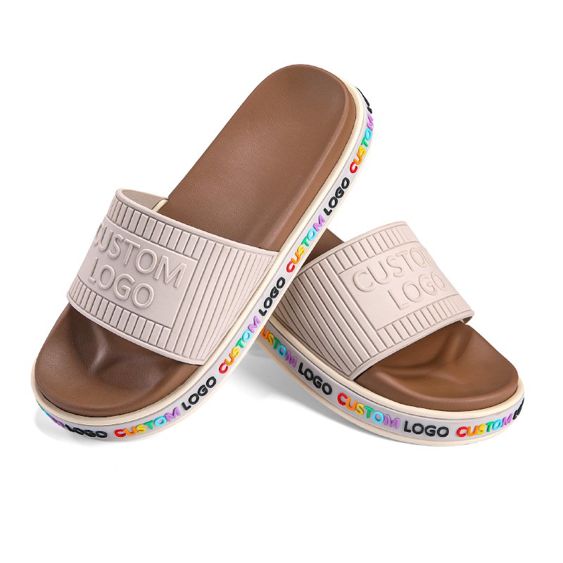Thick Sole Flip-Flops Slippers Logo Custom Mens Sandals Slides Soft Insole Hard Outsole Beach Summer Flip-Flops For Man