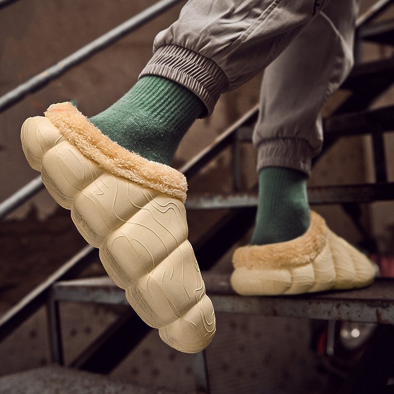 Wholesale Winter Warm Massage Men Women House Foam Furry Plush Home Cotton Shoes Fashion Fur Slippers