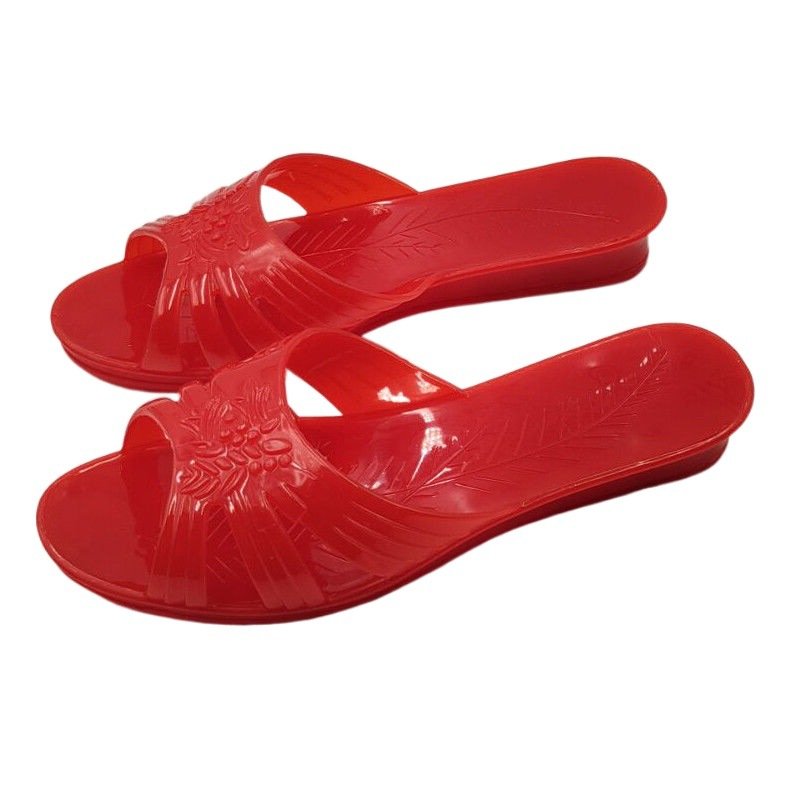 2024 new flowers casual ladies transparent bathroom slides jelly shoes summer women flat crystal sandals slippers