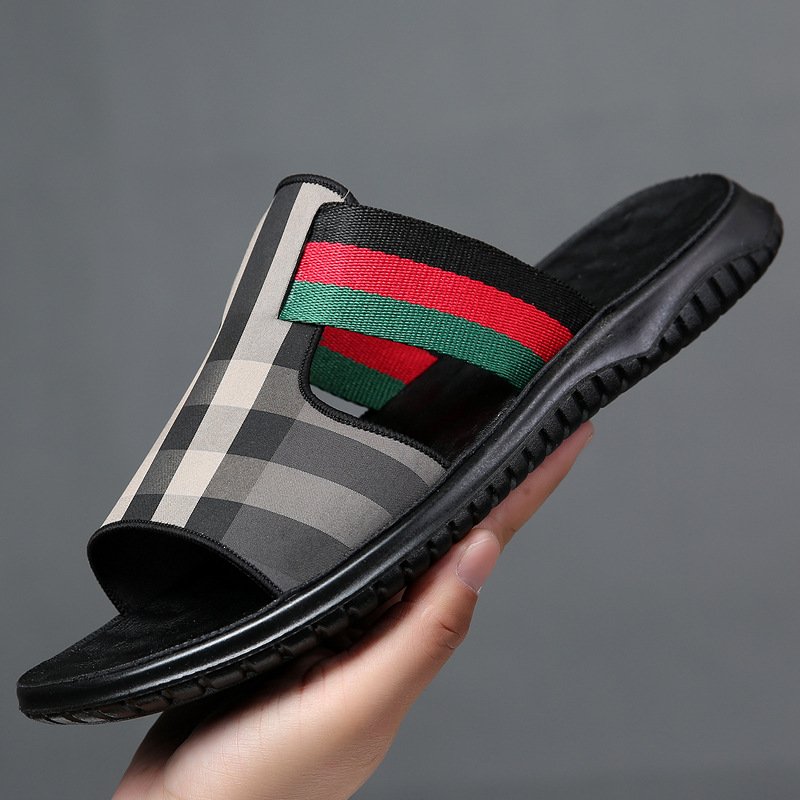 2024 men slippers fashion summer platform sandals outdoor wear beach shoes casual slides slippers