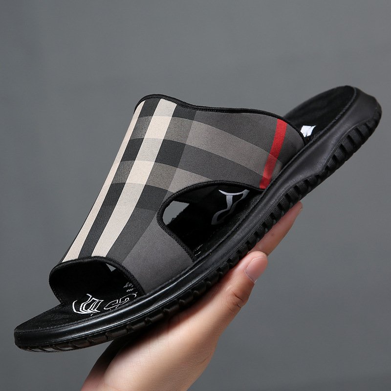 2024 men slippers fashion summer platform sandals outdoor wear beach shoes casual slides slippers