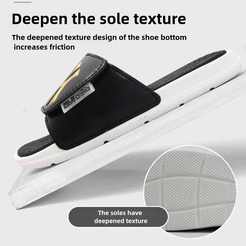 Autumn Casual Summer Outdoor Beach Nonslip Flat Flip Flops Men's Slides Slippers with Open Toe Soft Leather for Winter
