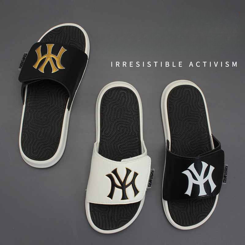 Autumn Casual Summer Outdoor Beach Nonslip Flat Flip Flops Men's Slides Slippers with Open Toe Soft Leather for Winter