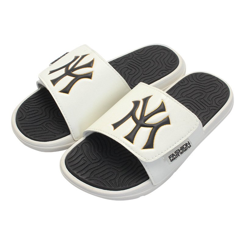 Autumn Casual Summer Outdoor Beach Nonslip Flat Flip Flops Men's Slides Slippers with Open Toe Soft Leather for Winter