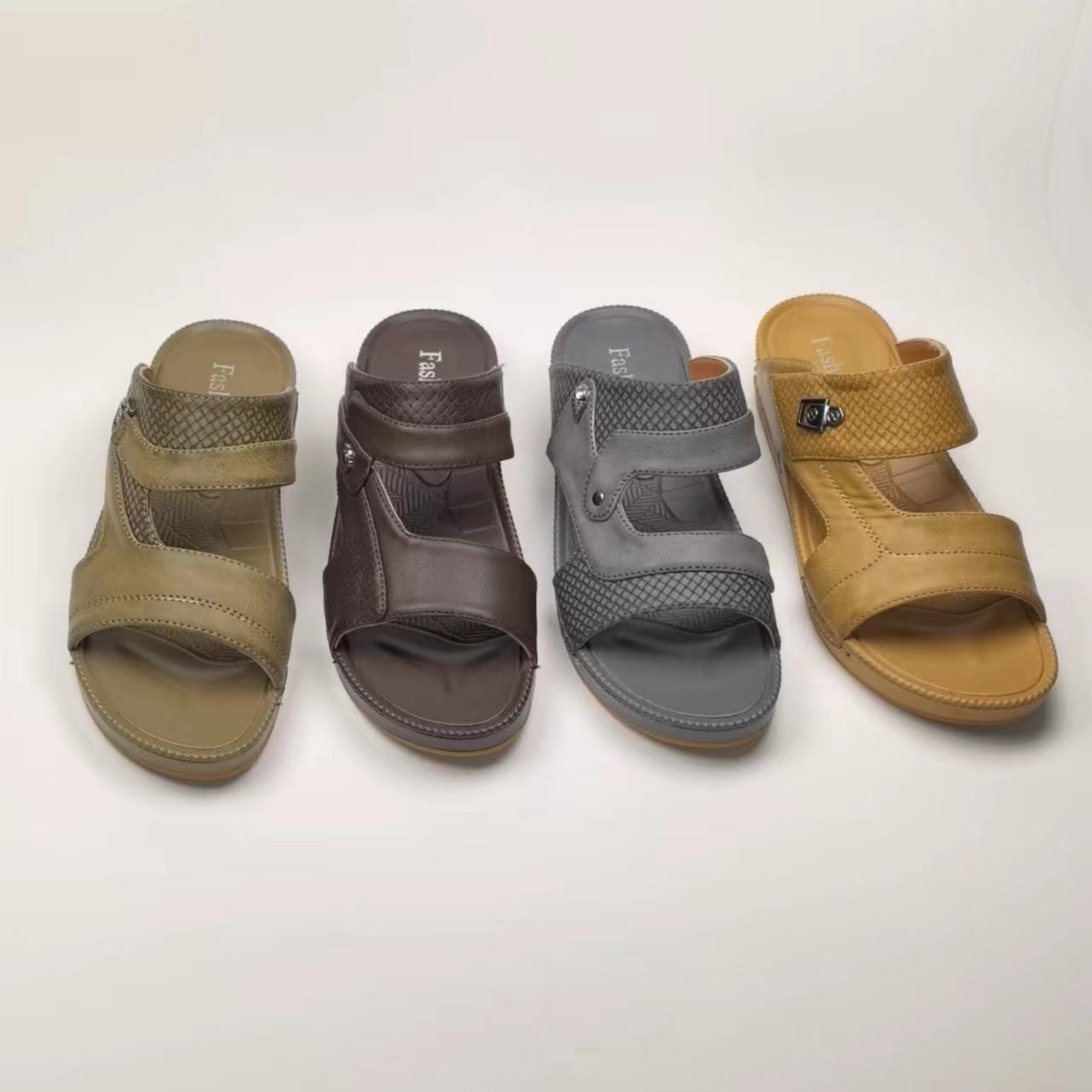 Summer Saudi Arabian Men's Slippers Wedge And Oriental Handmade Men's Sandals Big Size Beach Slide Men Slipper