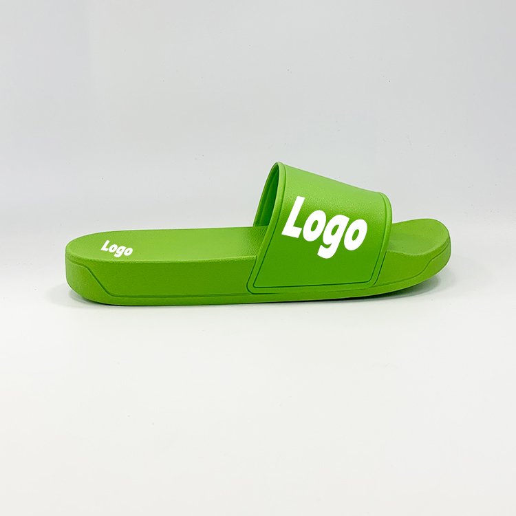 Factory Wholesale Women'S Sandals Custom Logo Custom Printing Logo Pattern Black Color Custom Logo PVC Slide Slippers