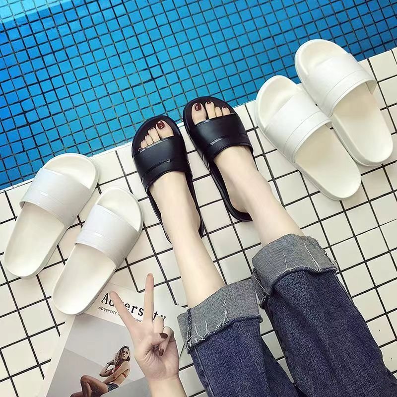 New Arrival new sandals and slippers women's summer home EVA striped trampling soft bottom mute indoor couple male slippers