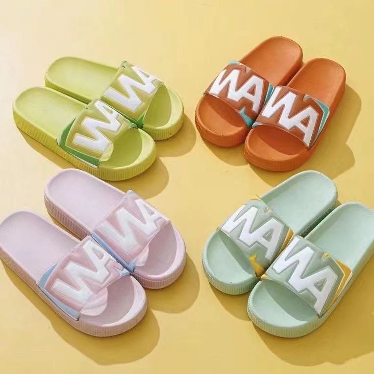 New Arrival new sandals and slippers women's summer home EVA striped trampling soft bottom mute indoor couple male slippers