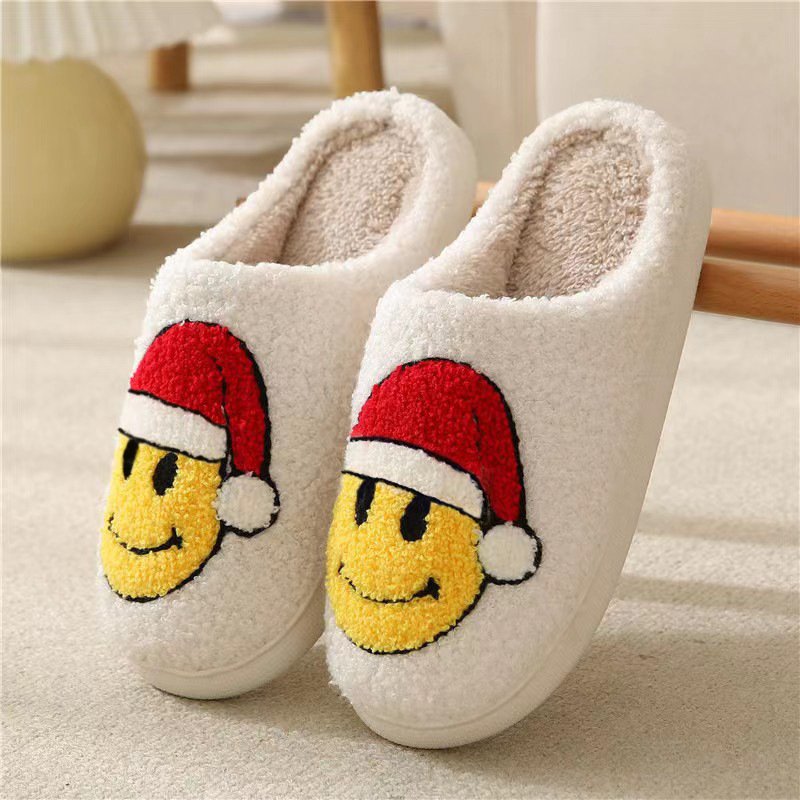 Christmas Present Furry Slipper Plush Reindeer Slippers Women Plush Slides Slippers Home Footwear on Cloud Running Shoes CN;ZHE