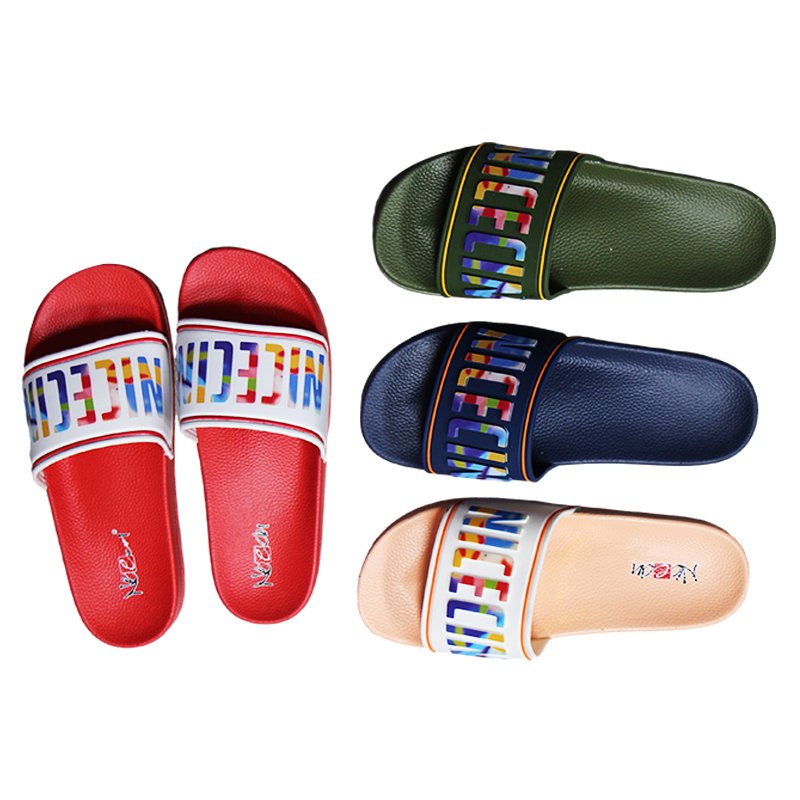 Custom 3D Embossed Logo PVC Designer Flip Flops Women's house Slides Slippers