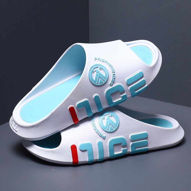 New Summer Men Non-Slip Thick Sole Trendy Beach Sandals Slides Slippers Outdoor Indoor