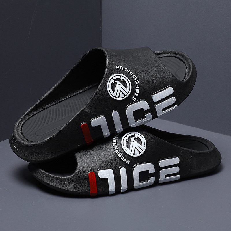 New Summer Men Non-Slip Thick Sole Trendy Beach Sandals Slides Slippers Outdoor Indoor