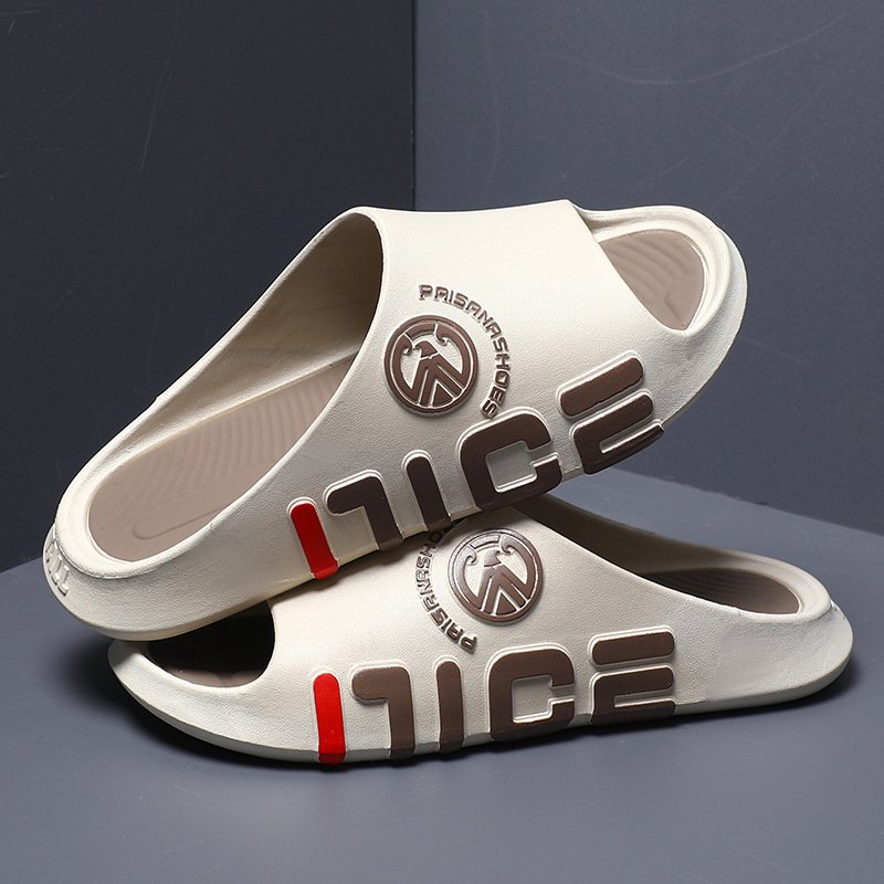 New Summer Men Non-Slip Thick Sole Trendy Beach Sandals Slides Slippers Outdoor Indoor