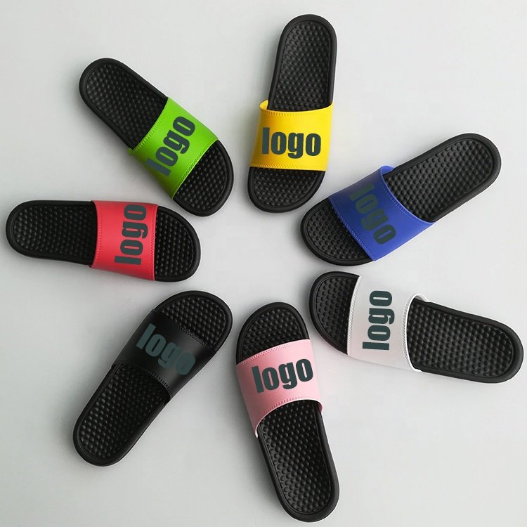 Women's Slippers Sandals Slides Footwear Custom Logo Designer Slides Sandal Slippers Logo Blank Custom Massage Slides