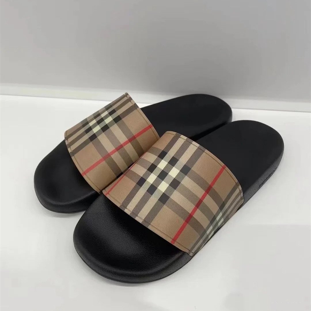 Designer leather slipper slides fashion outdoor beach sandals high quality sandal footwear designer luxury slippers