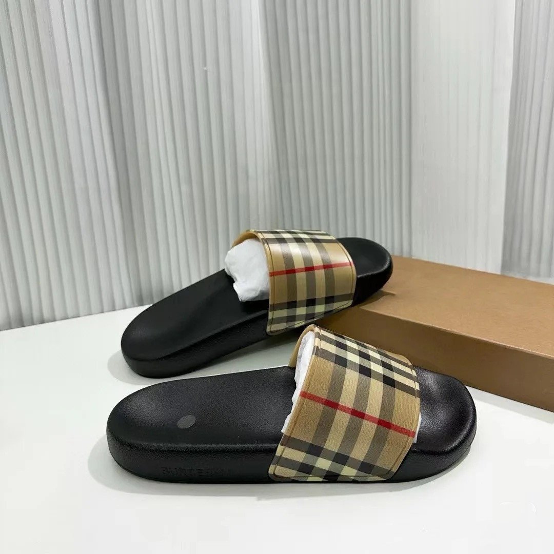 Designer leather slipper slides fashion outdoor beach sandals high quality sandal footwear designer luxury slippers