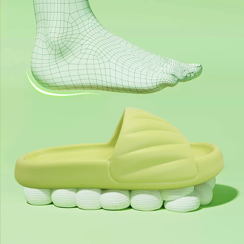 Summer Indoor Slide Slippers for Couples Non-Slip Female and Male Bath Slippers for Home Use