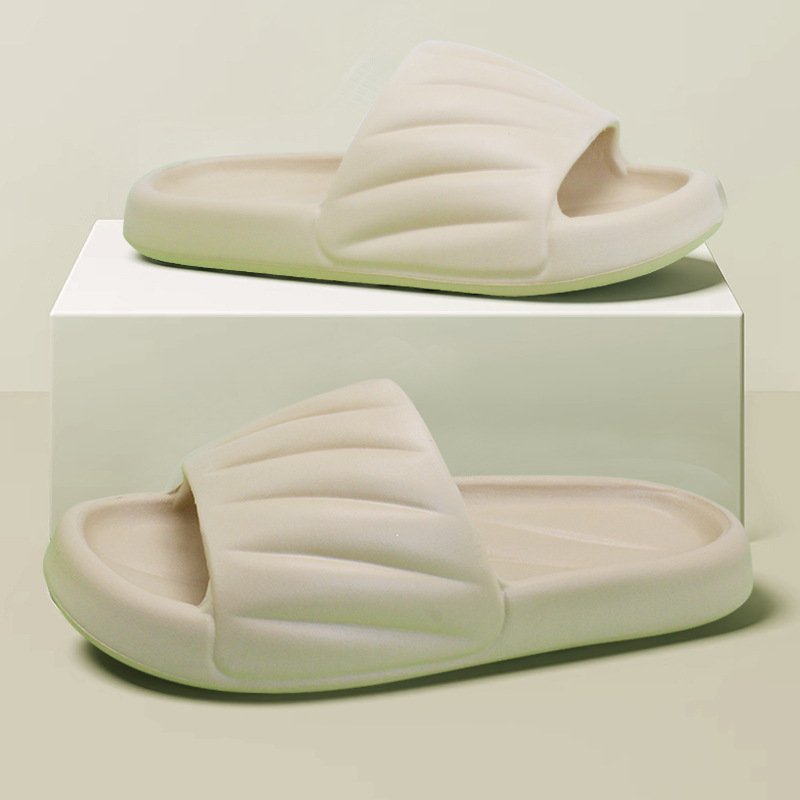 Summer Indoor Slide Slippers for Couples Non-Slip Female and Male Bath Slippers for Home Use