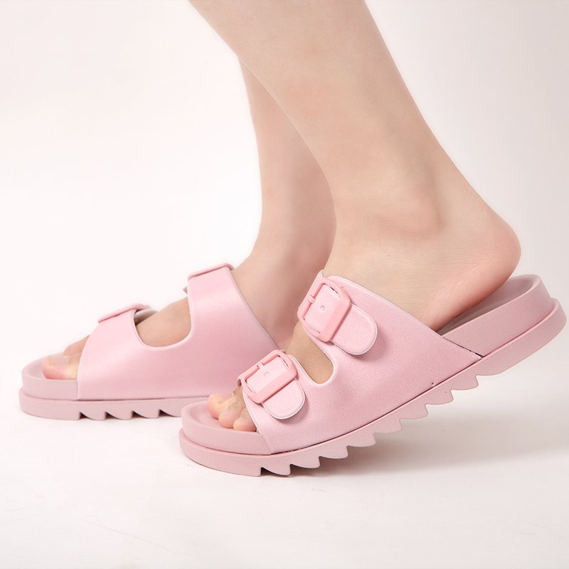 Custom flip flops Unisex platform slides slippers Double-buckle Adjustable Strap Size Pillow Slippers