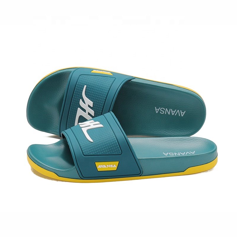 Henghao Trendy Sandals Fashionable Custom Logo Slide Sandal Men Slipper Suppliers Slides Slippers 3 Line Strip Slippers For Men