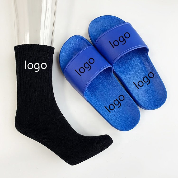 Custom Logo Summer Slippers Brand Fashion Designers Slippers Sandal Custom sock Men'S Sandals