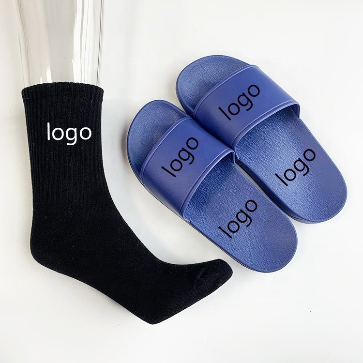 Custom Logo Summer Slippers Brand Fashion Designers Slippers Sandal Custom sock Men'S Sandals