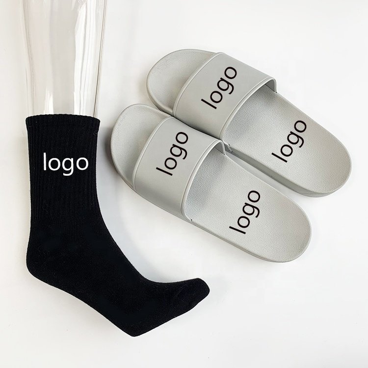 Custom Logo Summer Slippers Brand Fashion Designers Slippers Sandal Custom sock Men'S Sandals