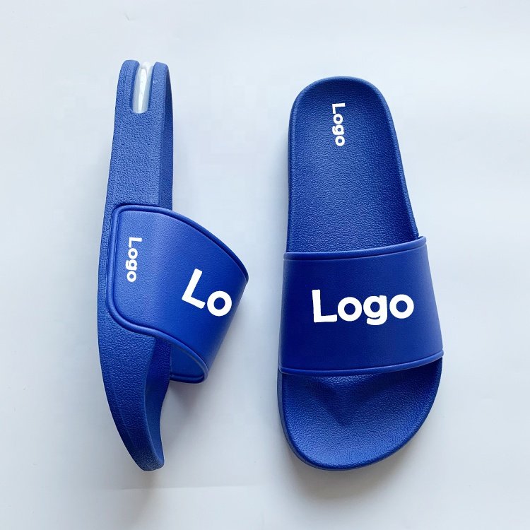 2024 Wholesale Designer Air Cushion Custom Logo Slides Slippers Unisex Embossed PVC Rubber Custom Slides slippers