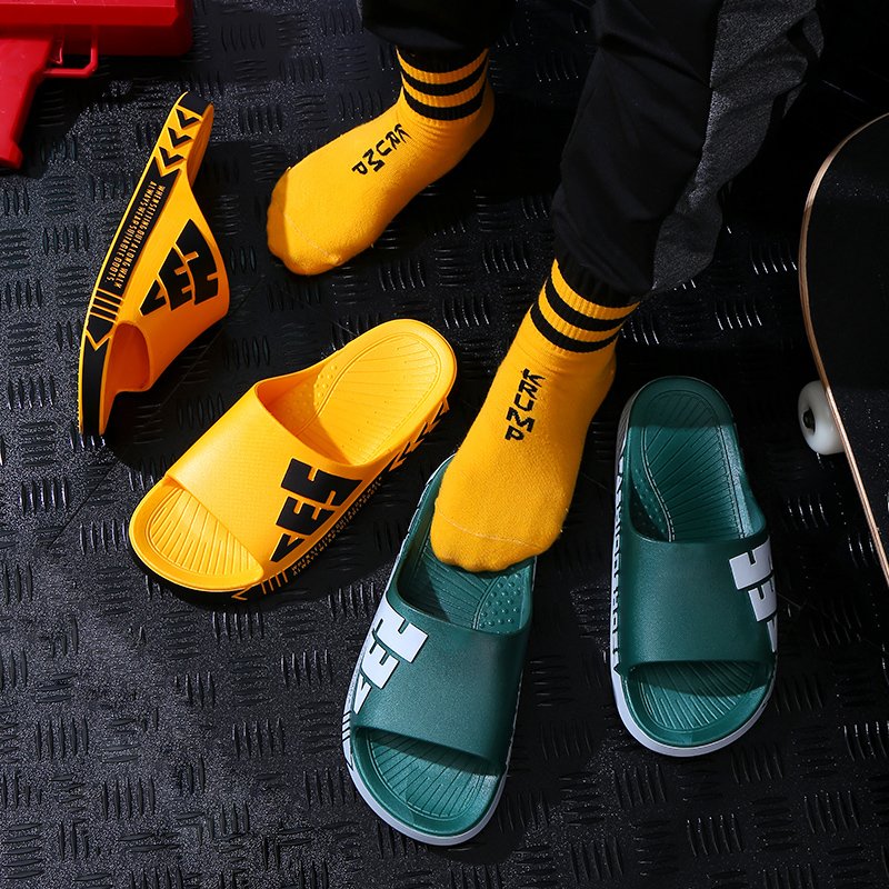 Men black promotion house flat beach outer house wear emboss logo custom unisex couple slide slippers