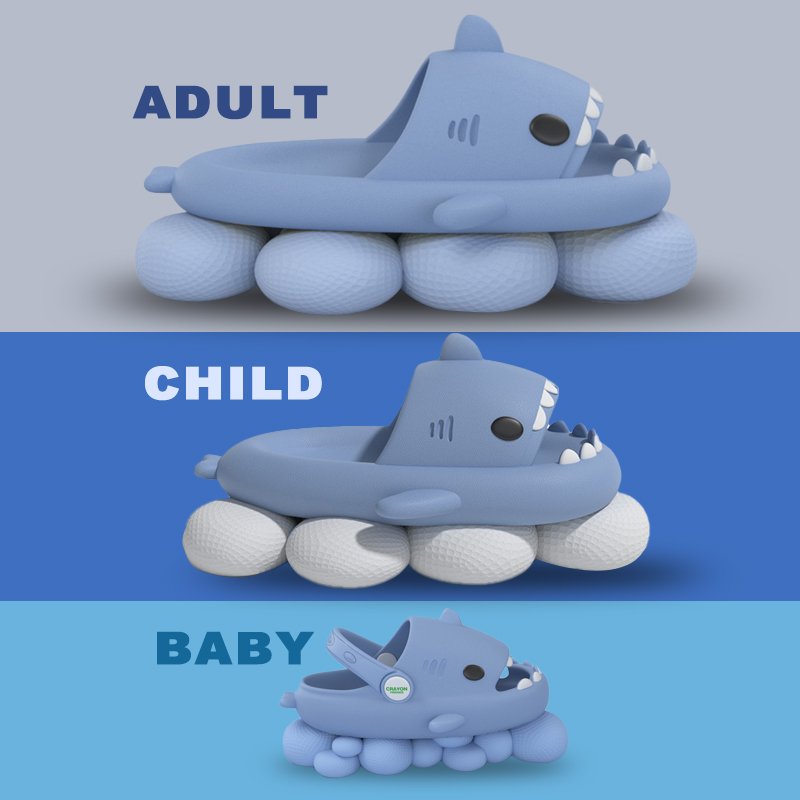 Shark Slides Dropshipping Fluffy Foam Eva Anti Slip Silicon 2024 Summer House Cloud Cute Cartoon Adult Premium Shark Slippers
