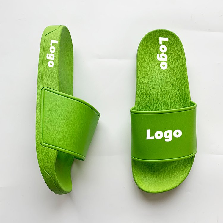 Wholesale Custom Design Logo Summer Slide Slippers Women Non-slip Comfortable Indoor Flip-flops PVC Slide Slippers