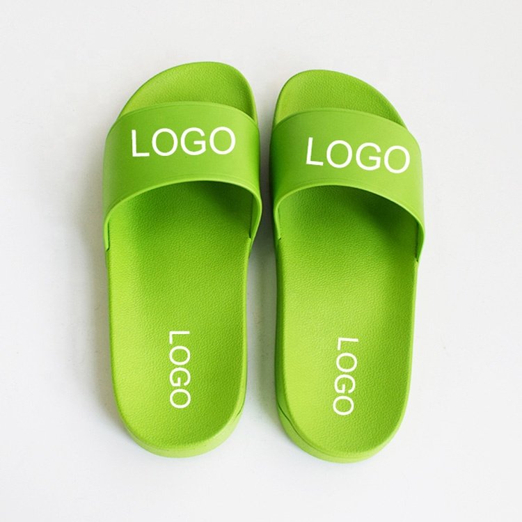 Unisex Custom logo Personalized black plain blank Men'S 2021 Summer Slippers Men Pvc slides slippers