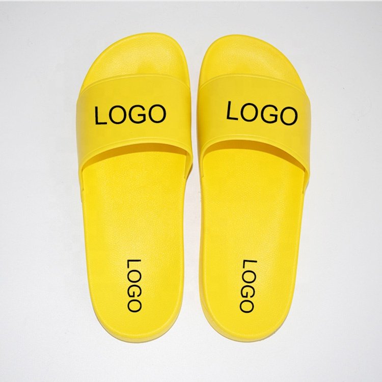 Unisex Custom logo Personalized black plain blank Men'S 2021 Summer Slippers Men Pvc slides slippers