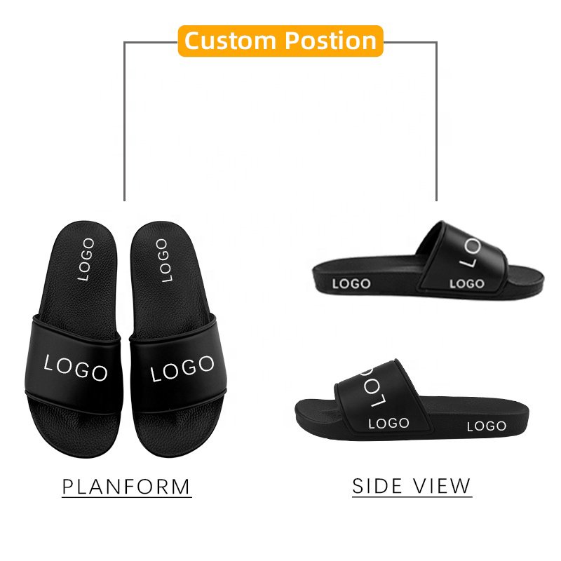Fashion Latest Customized Designer Bulk PVC Oem China Footwear Slide-on Sandals Embossed Luxury Comfy Open Toe Slide Slippers