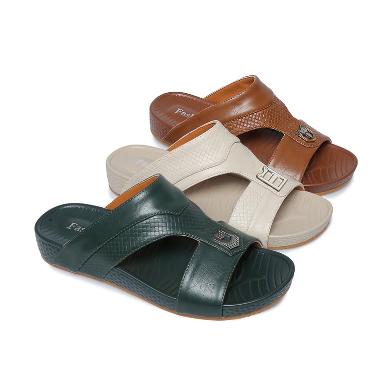 2024 update the latest drop of oriental men's sandals saudi arabic ksa style causal handmade high heel pu slippers