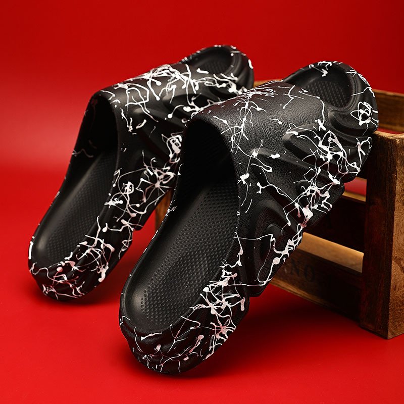 Factory Summer New Design Cool Men's Anti-slip Eva Flat Beach Slides Slippers Breathable Sandals Soft EVA Shoes For Men