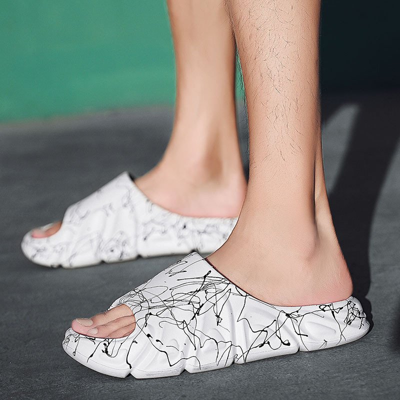 Factory Summer New Design Cool Men's Anti-slip Eva Flat Beach Slides Slippers Breathable Sandals Soft EVA Shoes For Men