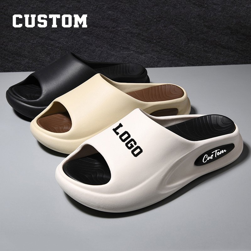Designer Custom Summer slippers Cloud Slides EVA Thick Sole Flat Sandals Men 's Casual Sport Slides Slippers for men women