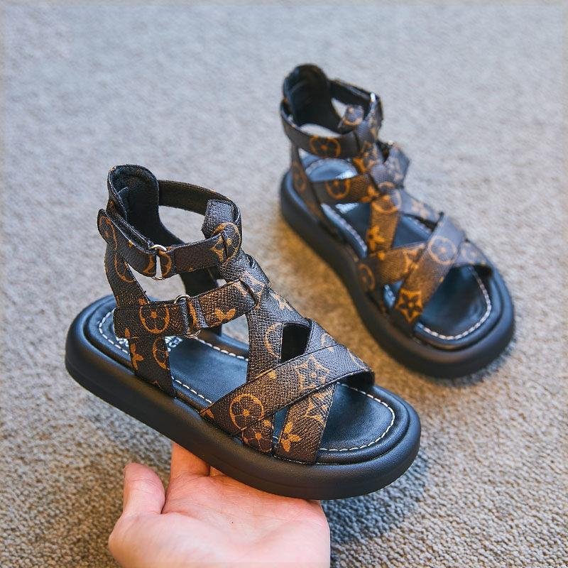 Girls' Large Sequin Sandals and slippers summer Outer Wear 2024 New Korean Style Children's Western Style Princess sandals